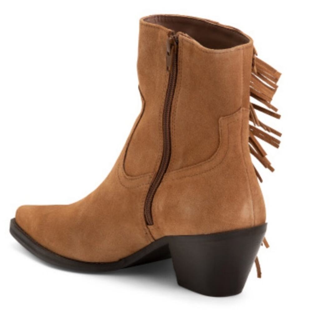 NEW Coconuts by Matisse Jane Fringe Western Boot Bootie Tan Suede Size 7.5 $135 - Picture 2 of 5